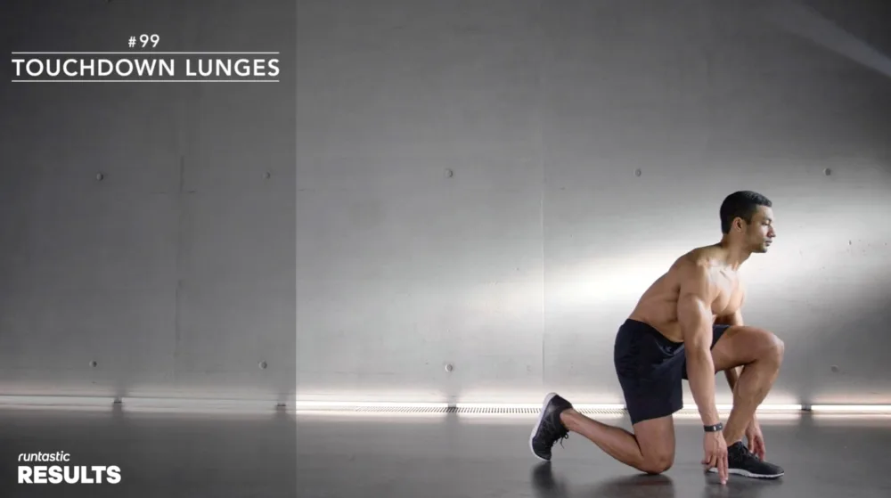 Touchdown lunges tập thể dục tại nhà