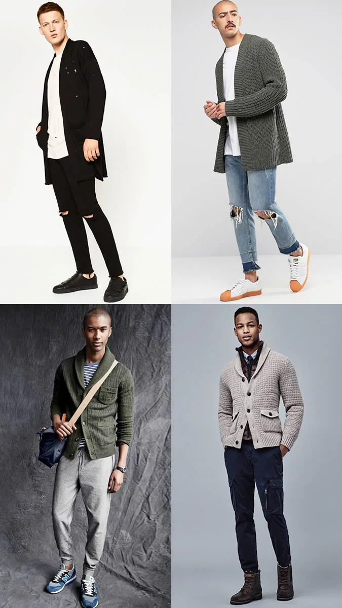 Áo khoác cardigan phối cùng các kiểu quần.