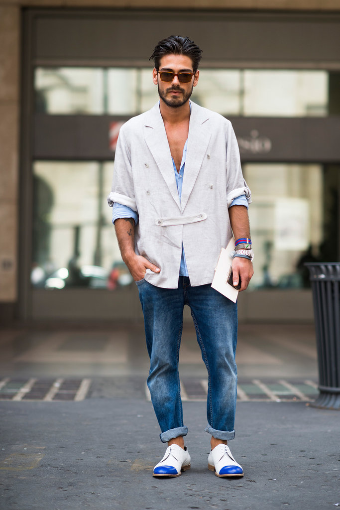 thời trang mua hè - quần jeans source global blue - elle man 2