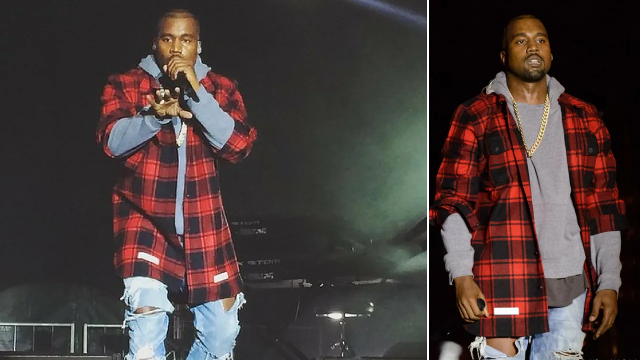 quan jeans rach & ao so mi flannel - kanye - elle man 3