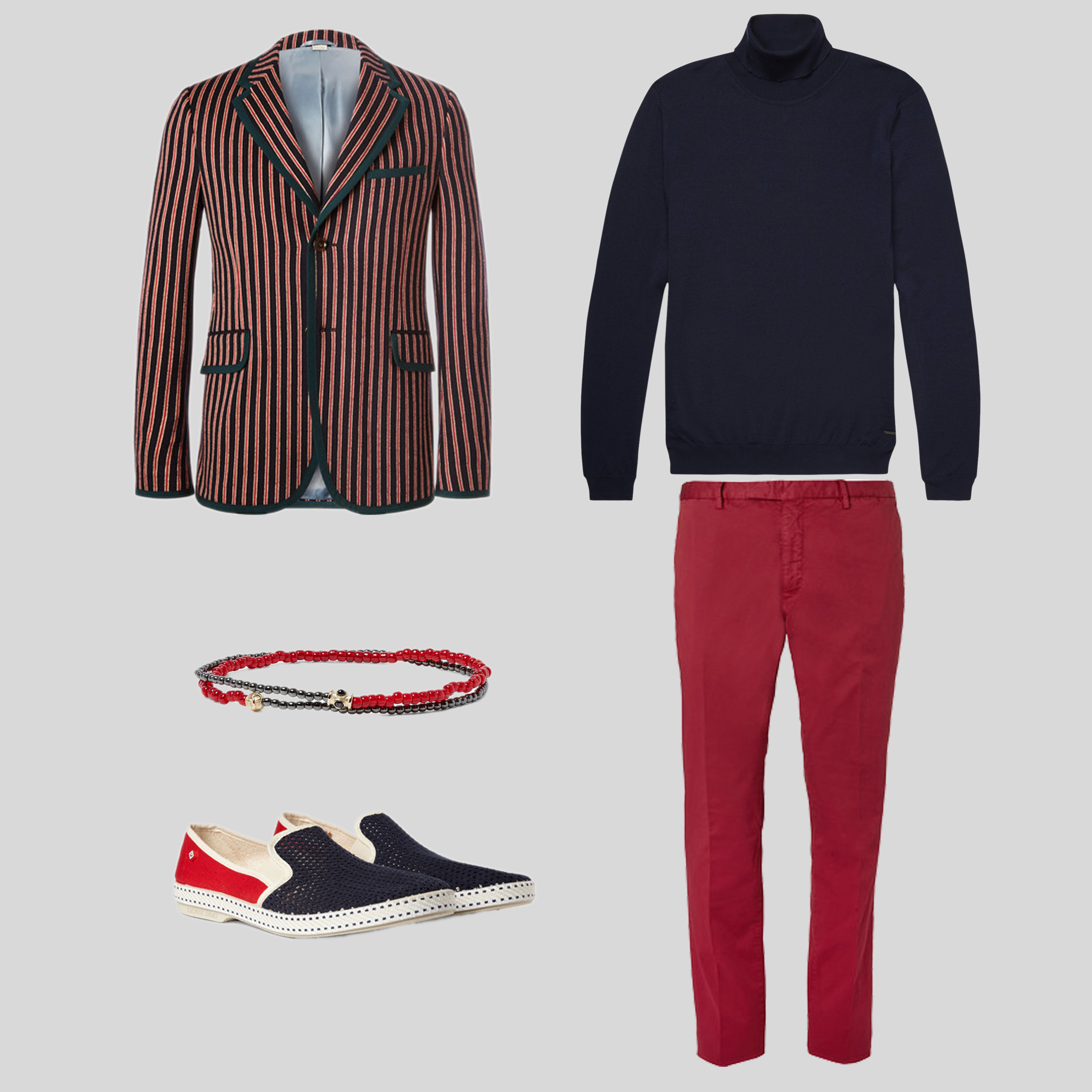 ELLE Man Style Calendar phối chuẩn với họa tiết kẻ sọc (19 – 2822017) (4)