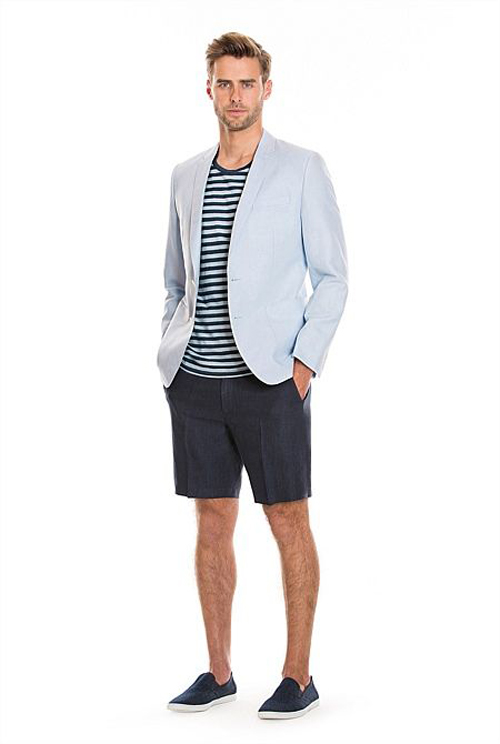 quần short nam - tailored short + áo thun,sơ mi 3 - elle man