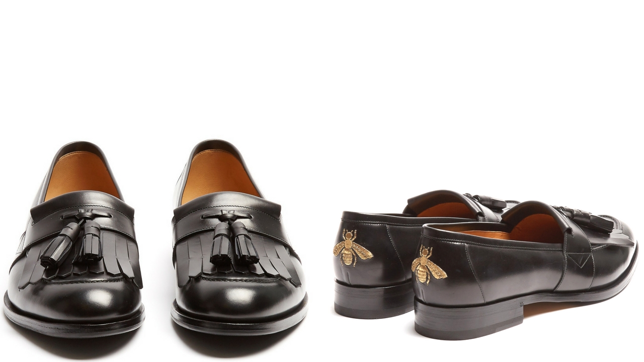 12 thuong hieu giay loafer nam gucci Tassel leather loafers £533 - elle man