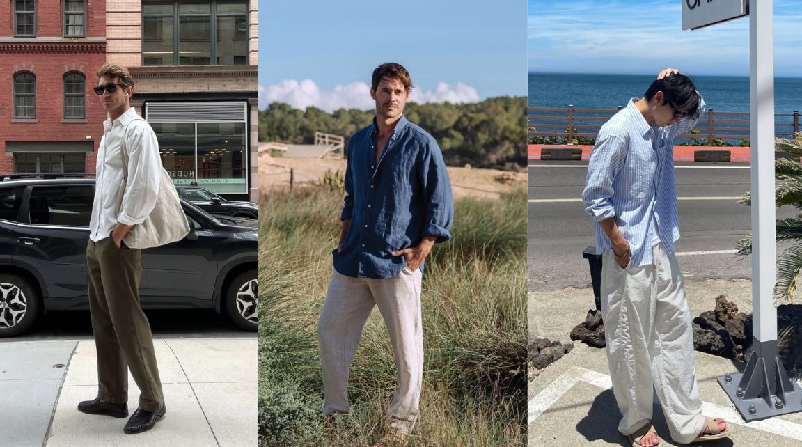 ELLE Man Mix&Match: Công thức phối đồ với áo sơ mi linen