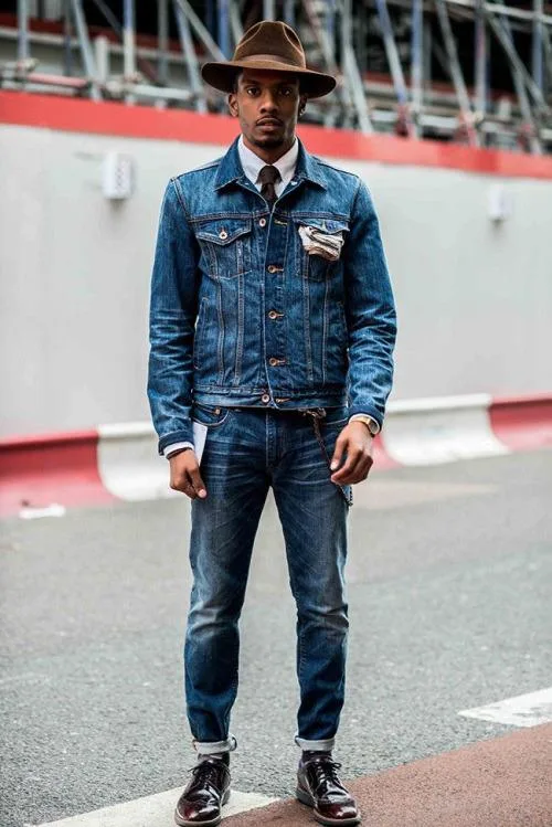 ELLE Man Style Calendar Phoi dep cung ao khoac denim mua thu 5