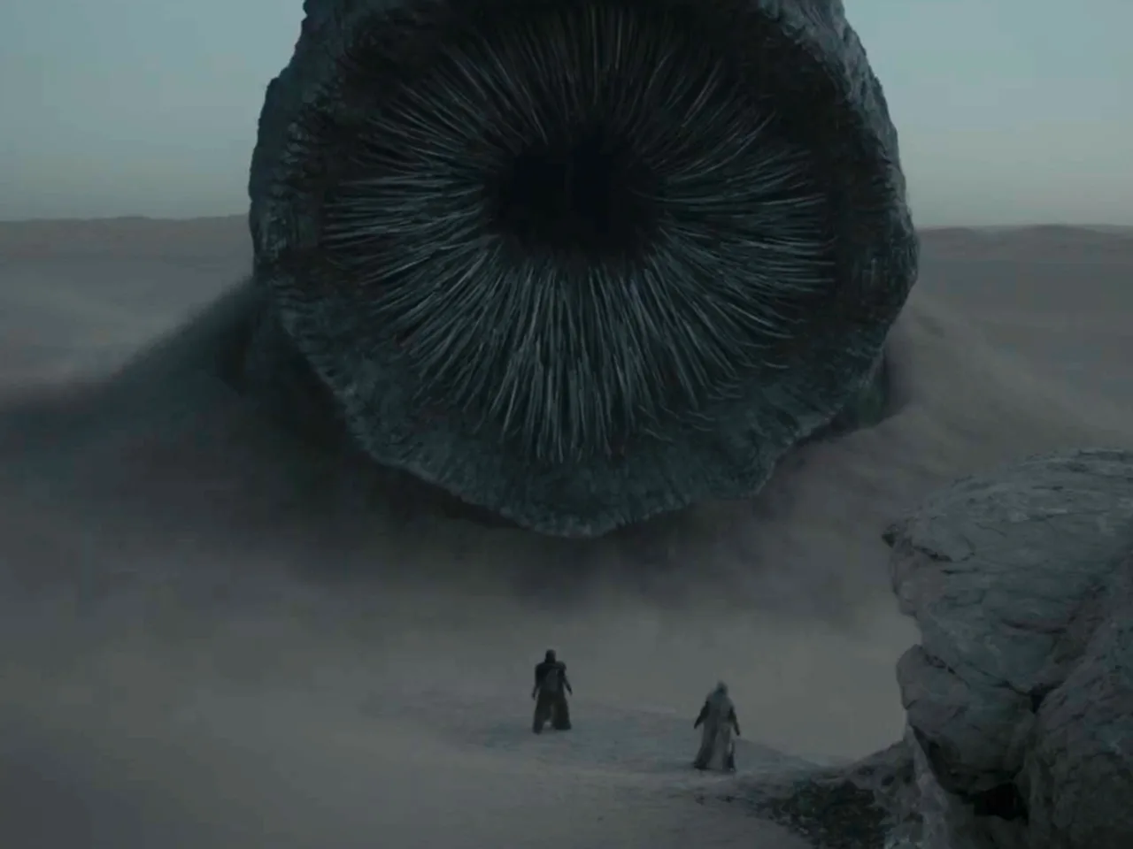 Tạo hình của những con sâu cát Shai-Hulud trong phim.