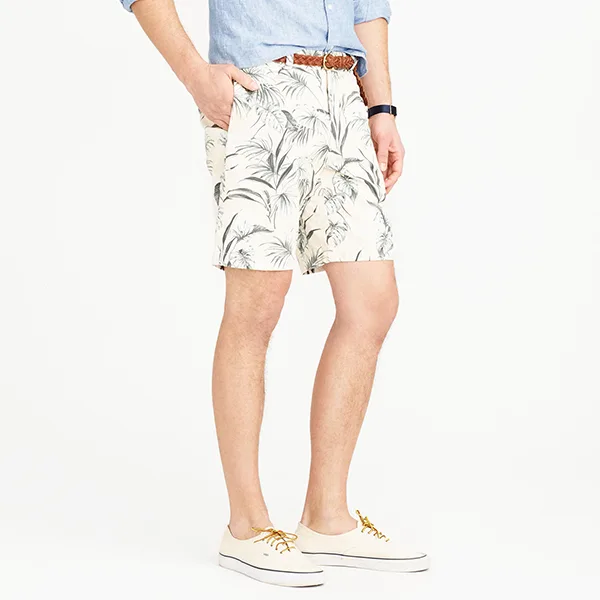 phong cach thoi trang hoa tiet in He 2016 - shorts J. crew - elleman