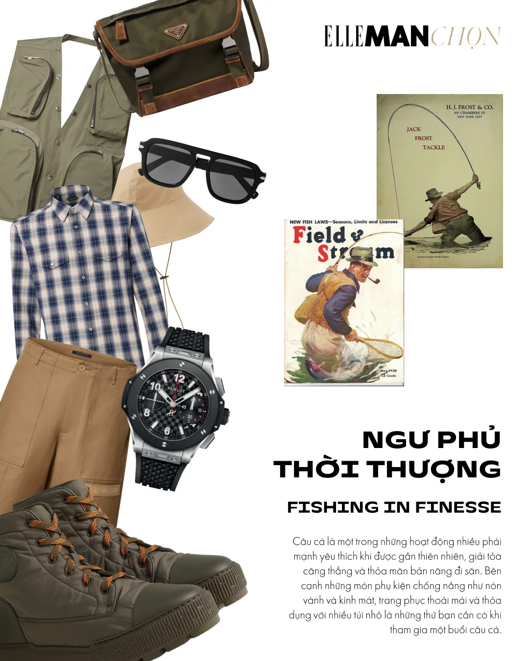 câu cá trang phục du lịch