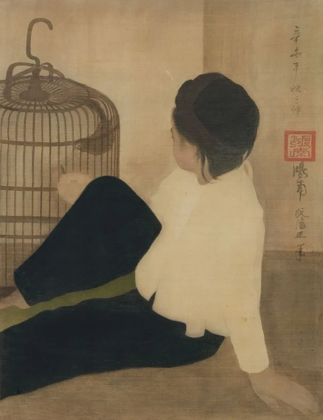 hoa si Nguyen Chanh - child and bird - elle man 1