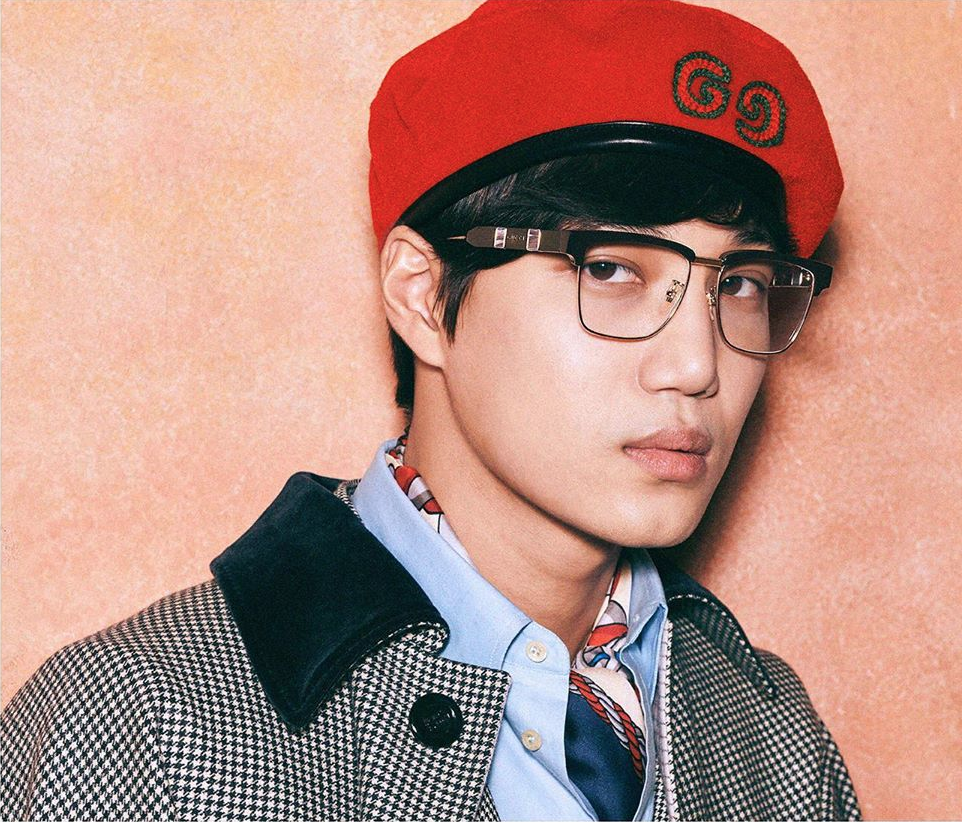 mũ beret nam màu đỏ kai exo cho làng mốt gucci