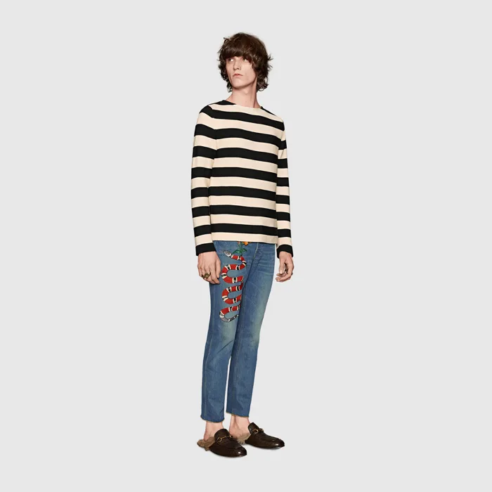 xu huong denim - embellished denim elle man 16