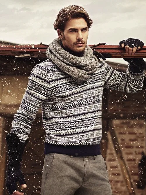 Phối áo len Fair Isle