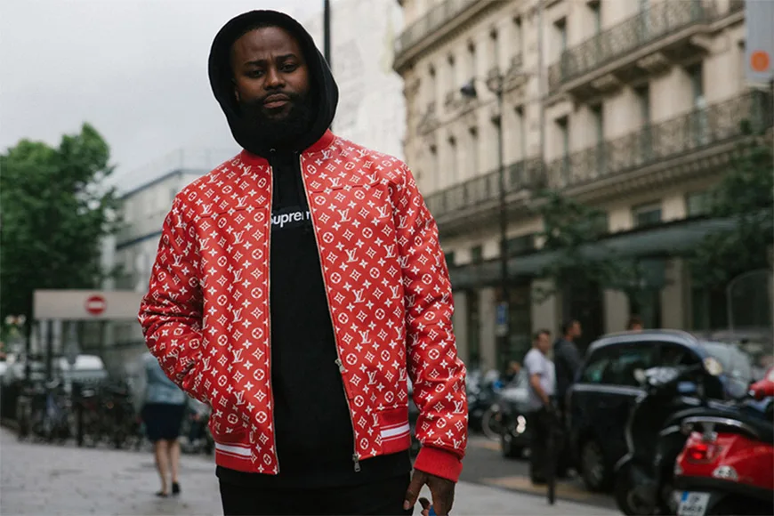 louis vuitton x supreme - paris- elle man 1