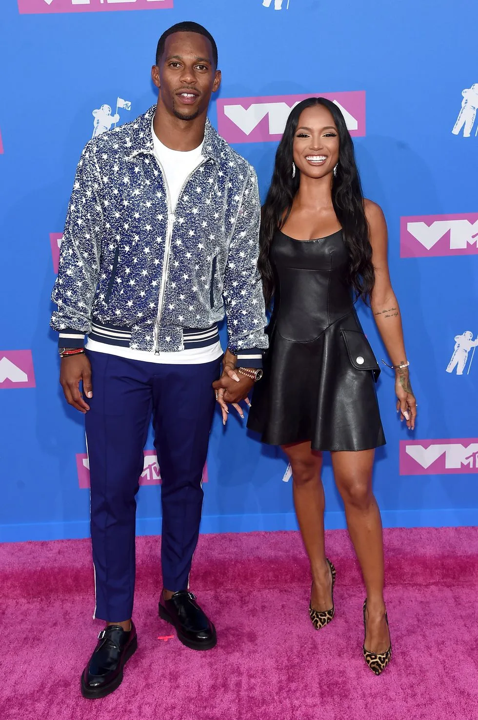 Victor Cruz và Karrueche Tran. Ảnh: ELLE USA