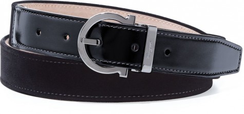 Thắt lưng phối da và nhung cao cấp cảu Salvatore Ferragamo.