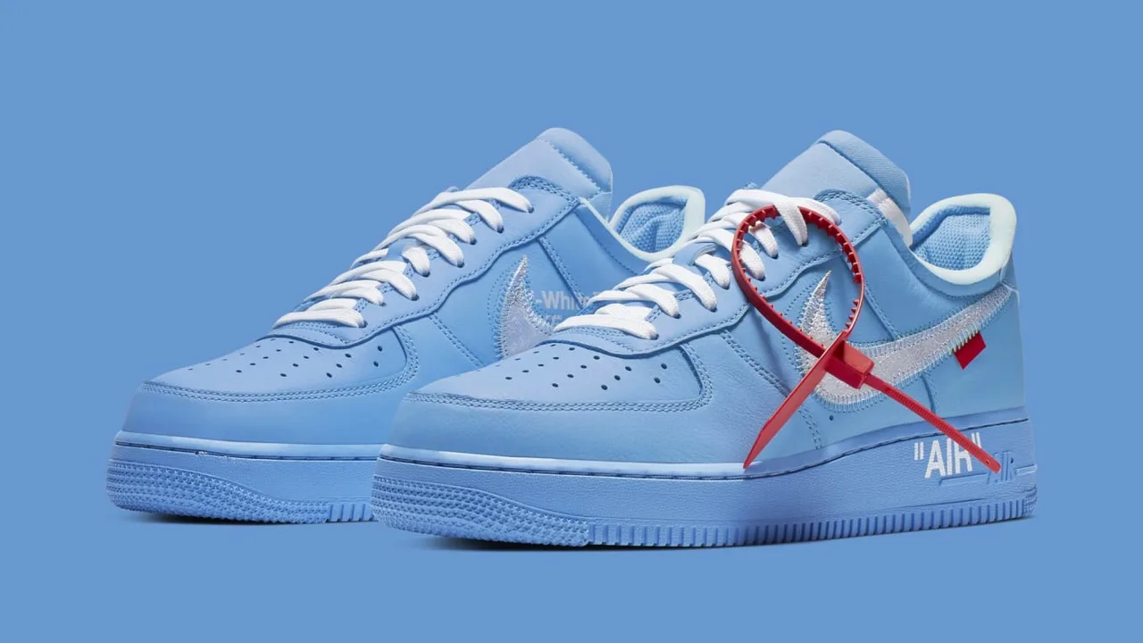 Đôi giày thể thao Virgil Abloh blue, MCA Air Force 1