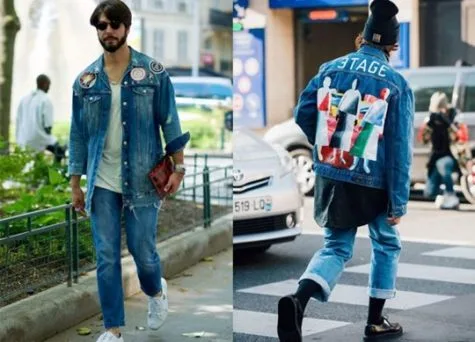 Có thể kết hợp một số denim jacket có họa tiết để tạo nên sự độc đáo, cá tính. Ảnh: D'Marge
