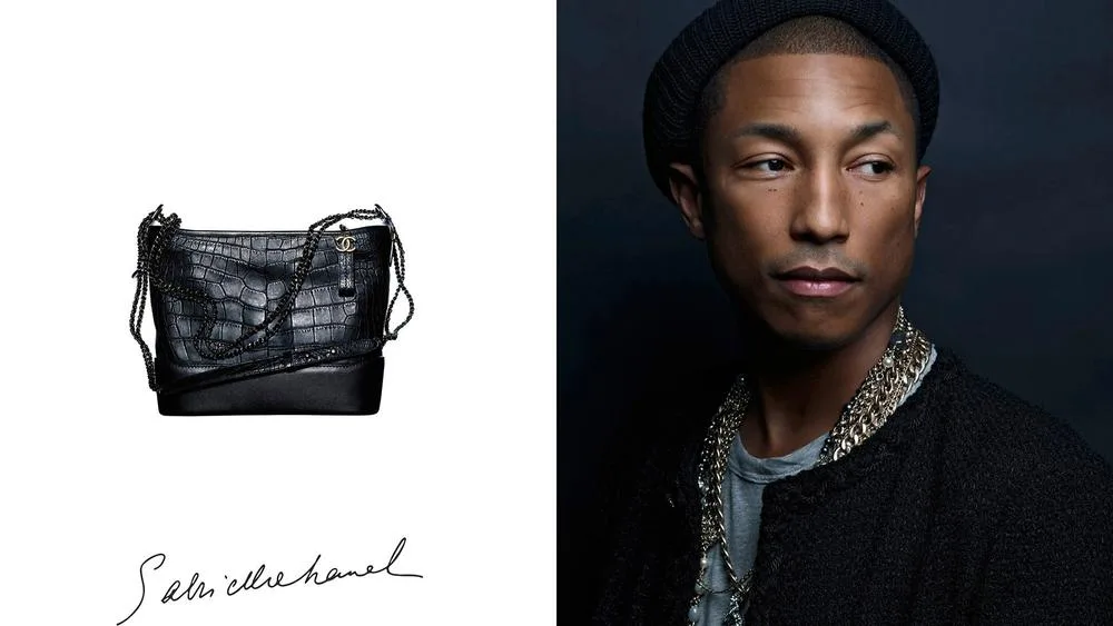 pharrell williams - chanel hadbag ads - elle man 1