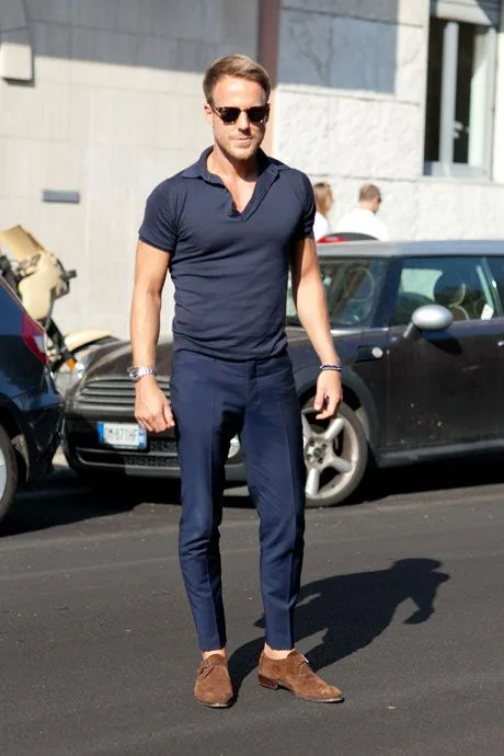 Tản mạn về áo phông có nút Mens-Casual-T-shirt-3