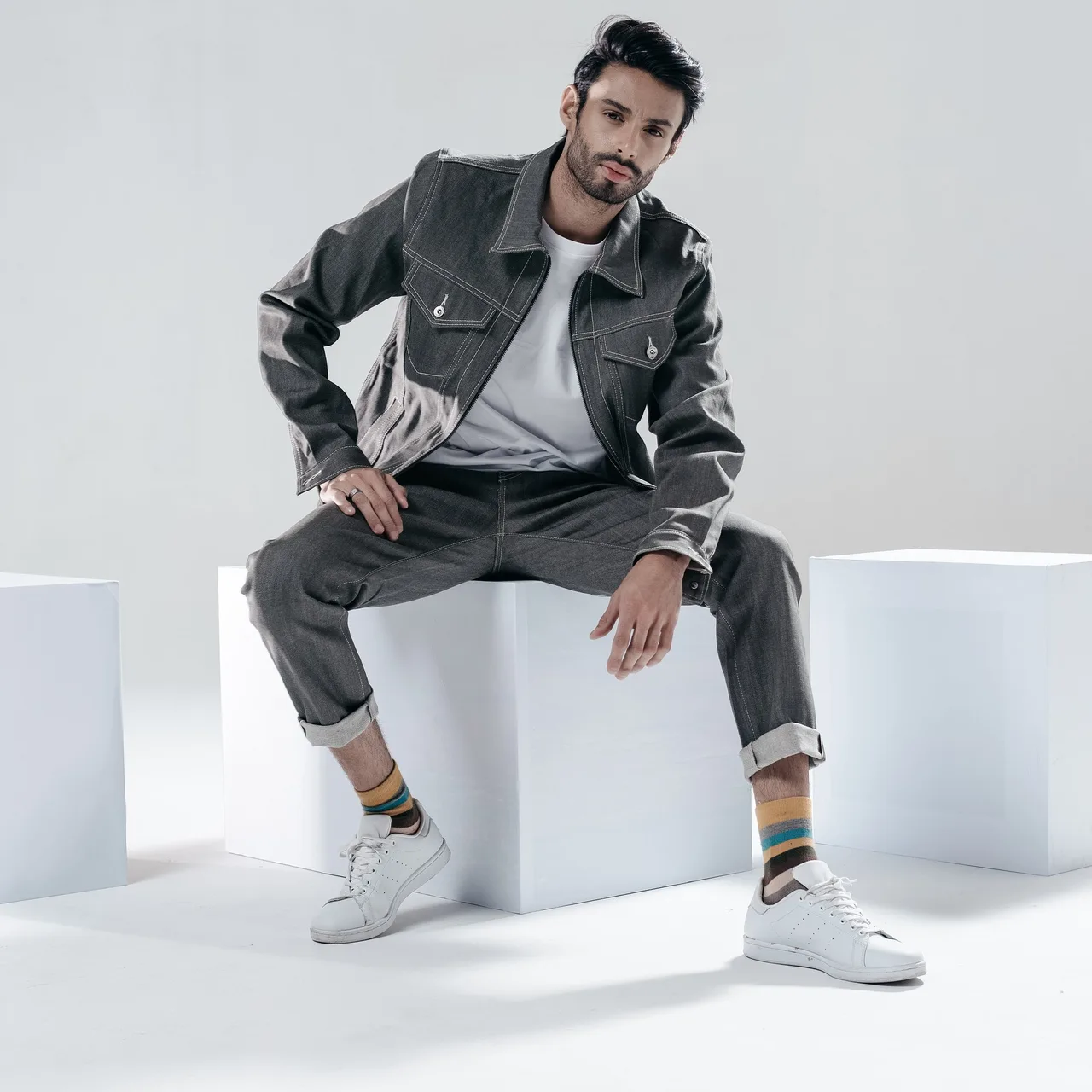 phong cách denim on denim