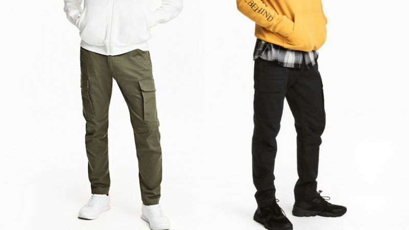 quần dài nam - quần cargo H&M 1.1 - elle man