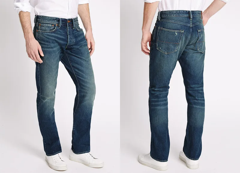 Quần jeans hàng hiệu: Marks & Spencer.