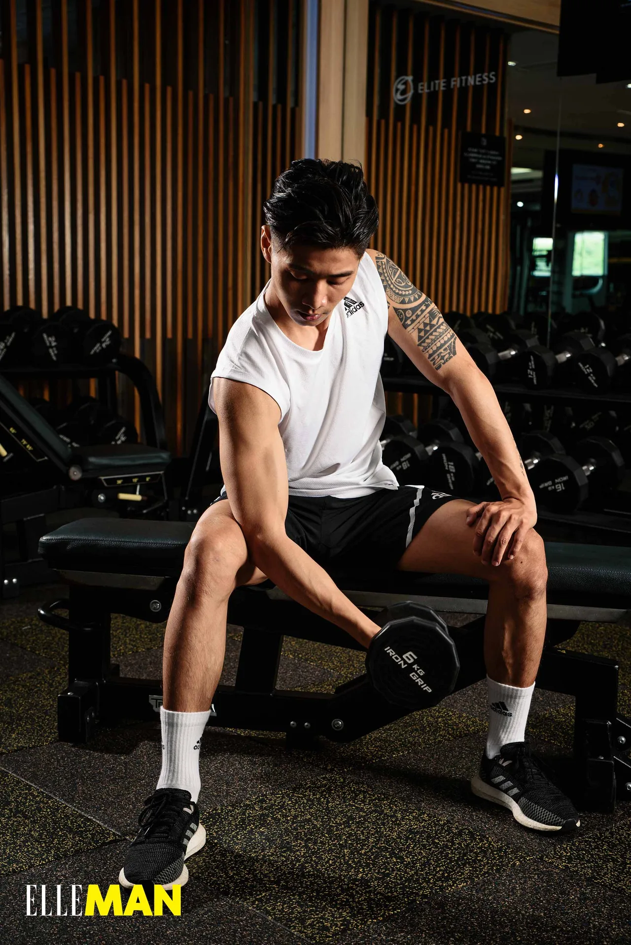 tap gym bai tap tay - Concentration Curl - elle man 1