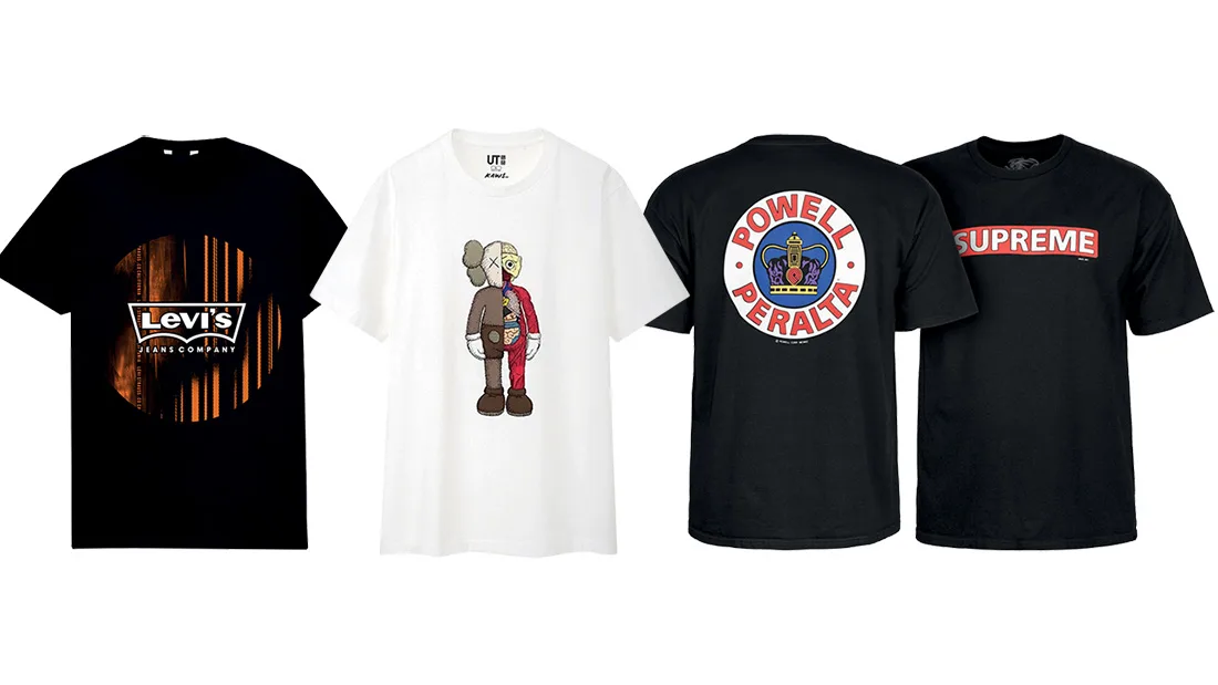 ao t-shirt - Levi's, Uniqlo x Kaws, supreme x powell peralta - elle man 2