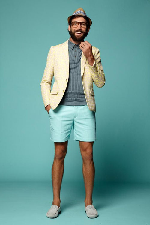 quần short nam - tailored short + áo thun,sơ mi 6 - elle man