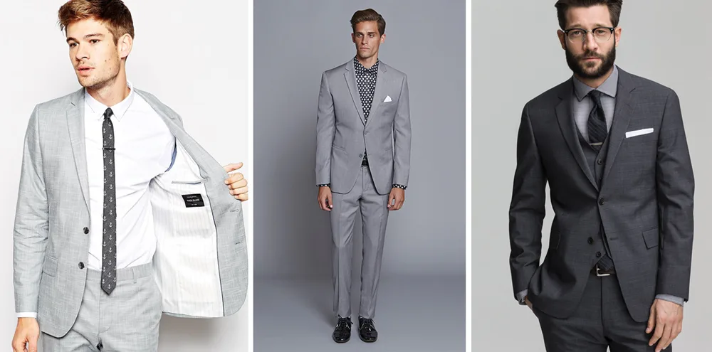 suit nam mau xam - grey suit - elle man