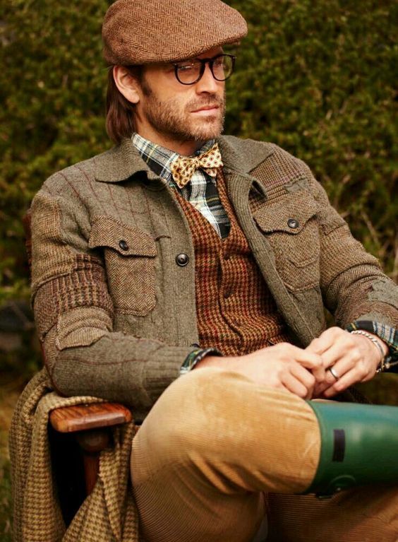 cách phối vải tweed dành cho nam theo phong cách cổ điển