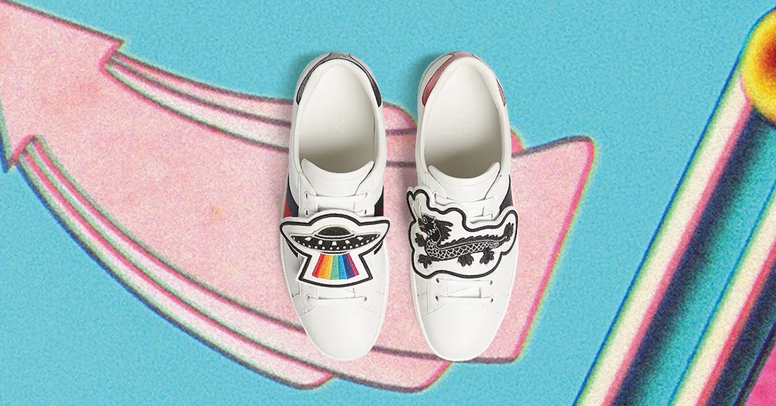 gucci giay the thao ace patch sneaker - elle man 13