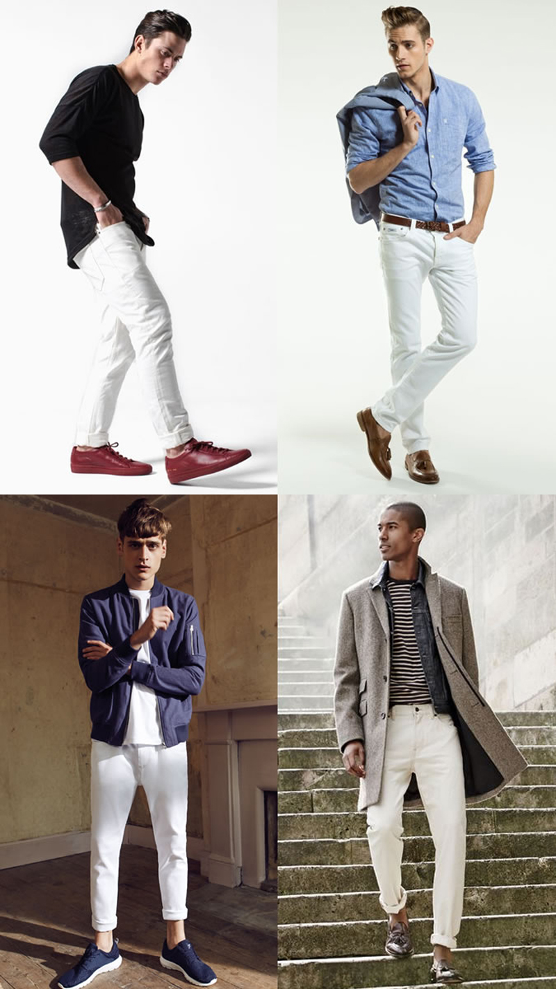 Các xu hướng áo & quần jeans nam hot 2016 - White - elleman