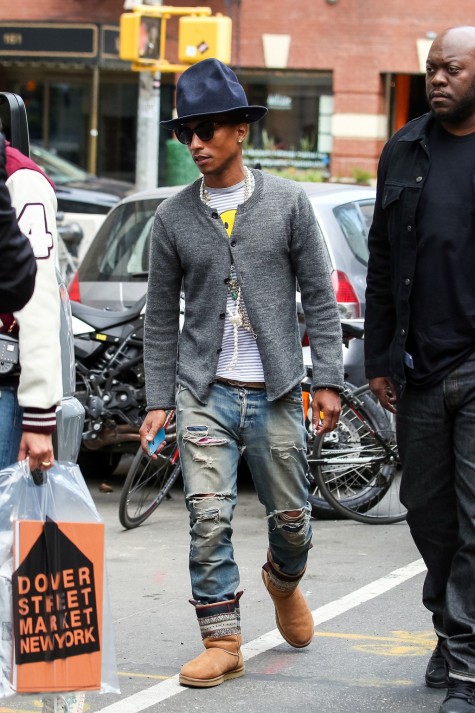 Cách phối đồ nam đẹp như Pharrell với áo cardigan Cách phối đồ nam đẹp như Pharrell với áo cardigan