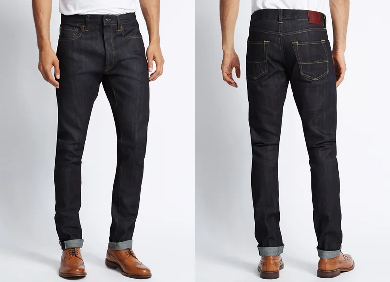 Quần jeans hàng hiệu: Marks & Spencer.