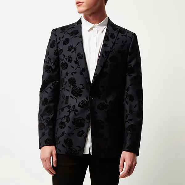 phong cach thoi trang hoa tiet in He 2016 - blazer River Island - elleman