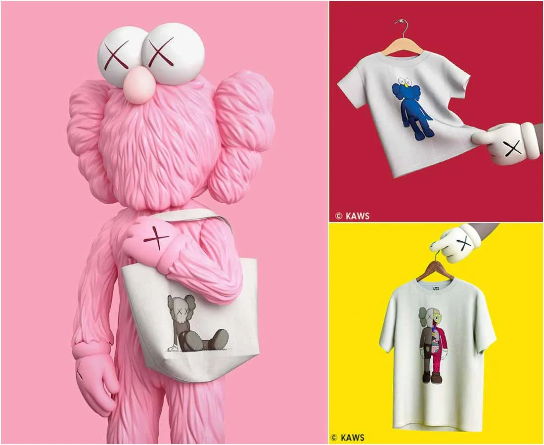 Sản phẩm hợp tác của Uniqlo với nghệ sĩ Kaws nổi tiếng khắp thế giới.