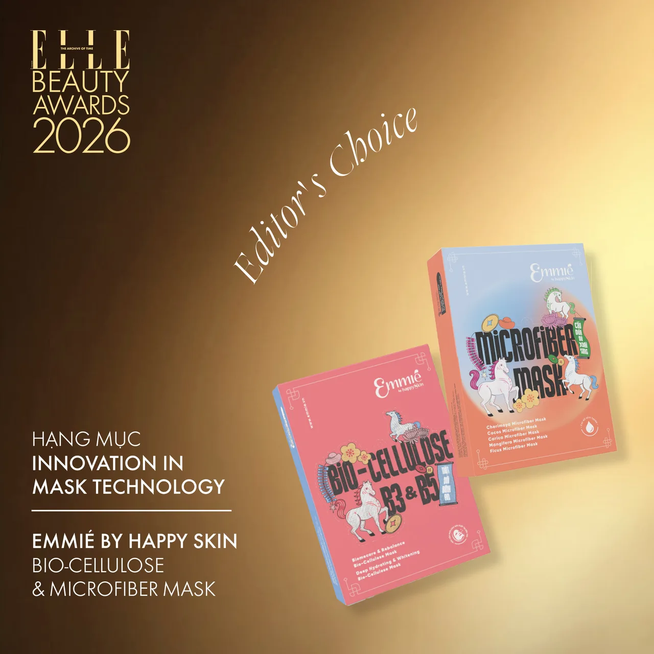 Innovation in Mask Technology: Emmié by Happy Skin Bio-Cellulose & Microfiber Mask