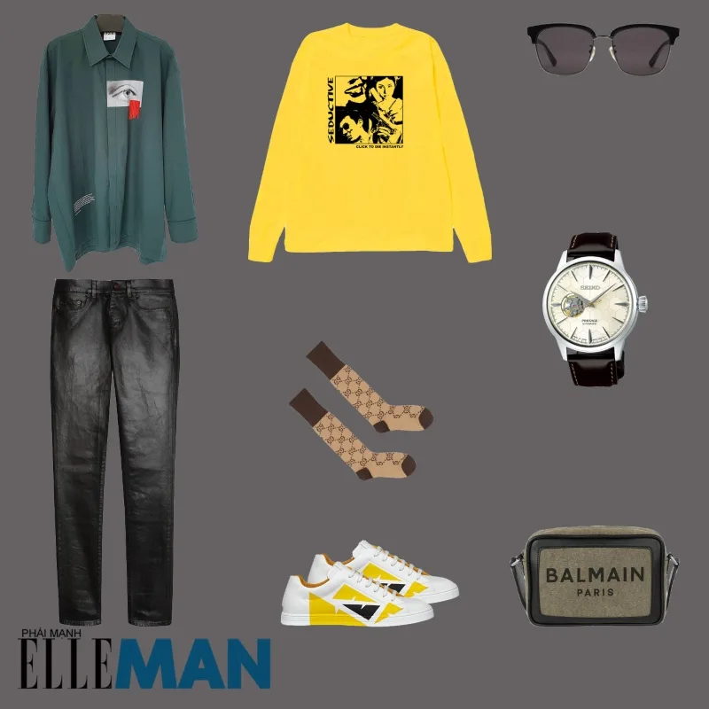 outfit 3 - phoi do voi mau vang xam