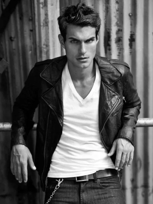 leather biker jacket