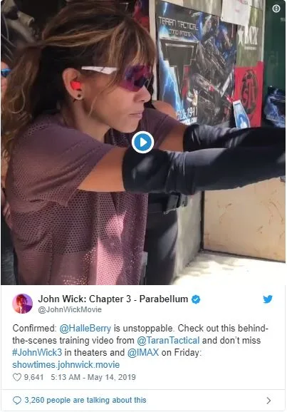 twitter phim sát thủ john wick halle berry luyện tập bắn súng