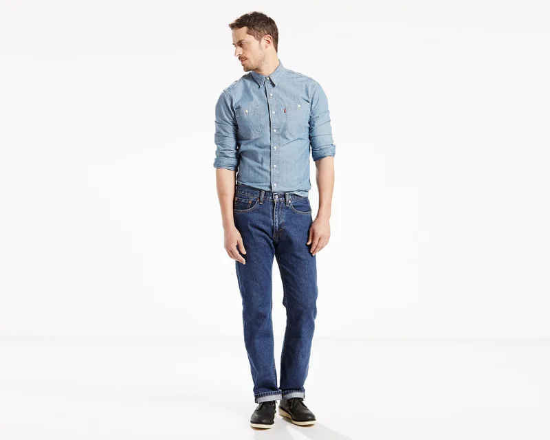 xu huong denim - denim dang bootcut - elle man