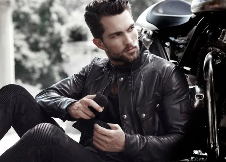 leather biker jacket