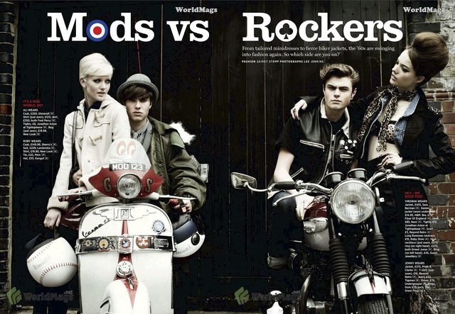 thời trang mod vs rockers
