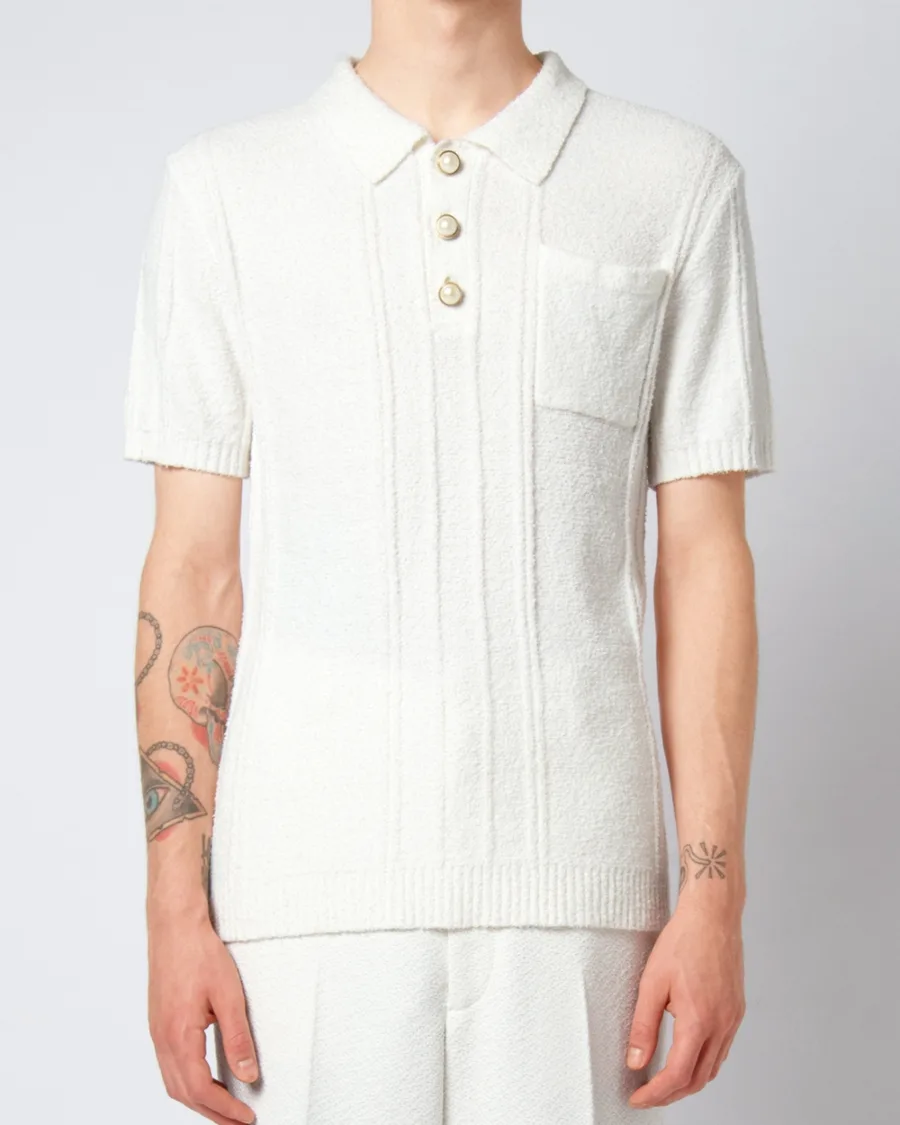 Casablanca Boucle Knit Poloshirt