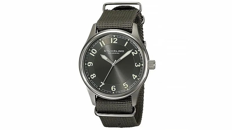 Dong ho nam - Stuhrling-Original-Mens-741.SET02-Aviator-Stainless-Steel-Watch- elle man