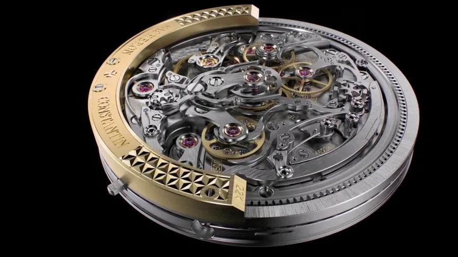 Vacheron Constantin Đồng hồ bỏ túi từ bạc và vàng đỏ, bấm giờ tách giây (Inv. Ref. 11092) - 1889