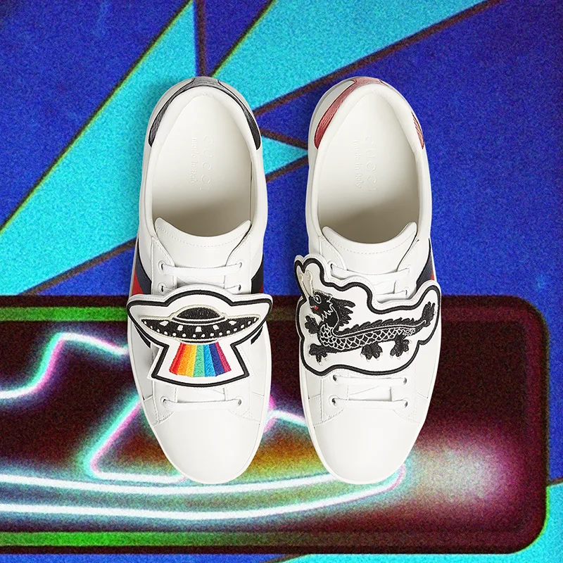gucci giay the thao ace patch sneaker - elle man 15
