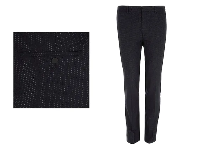 thờ trang nam họa tiết chấm bi: quần của River Island.