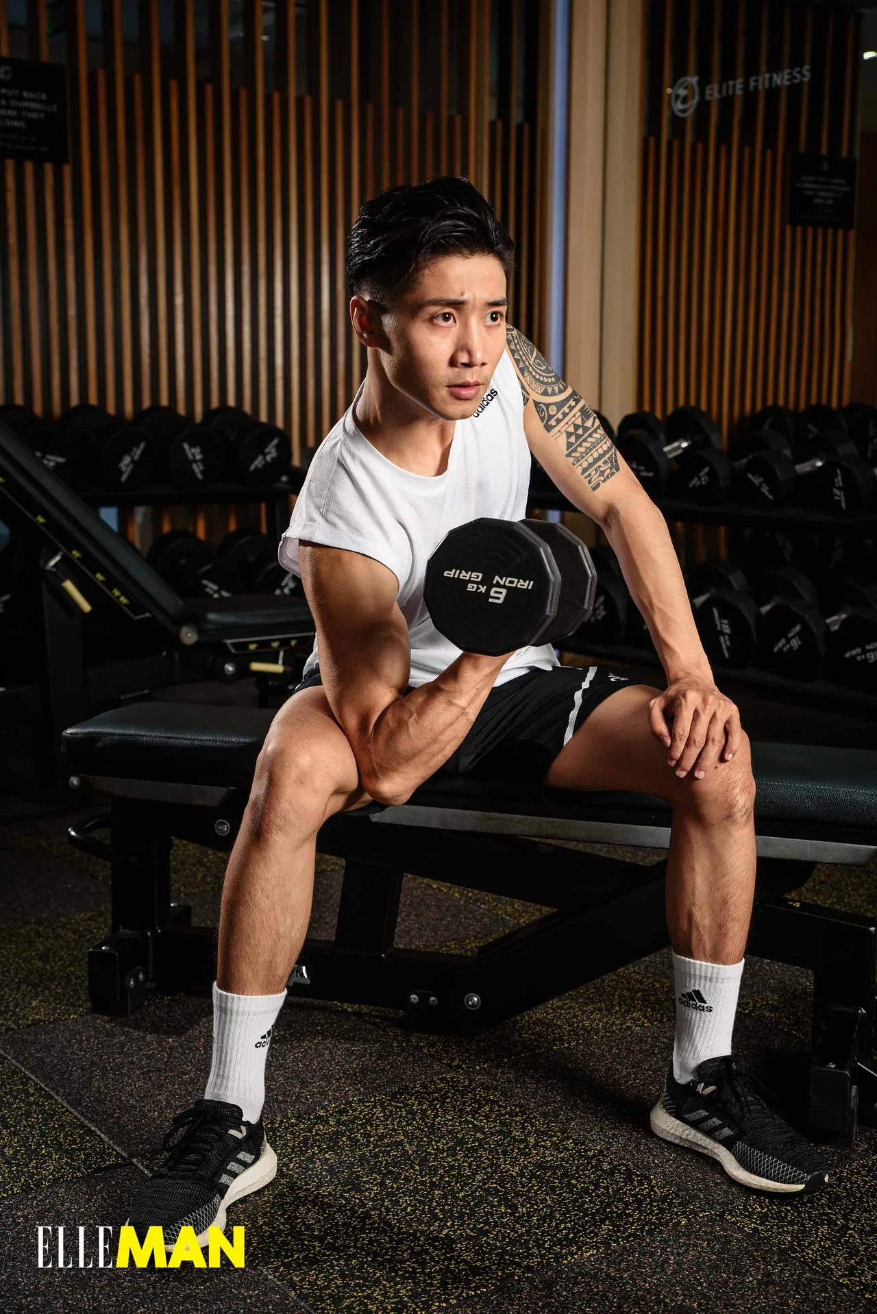 tap gym bai tap tay - Concentration Curl - elle man 2